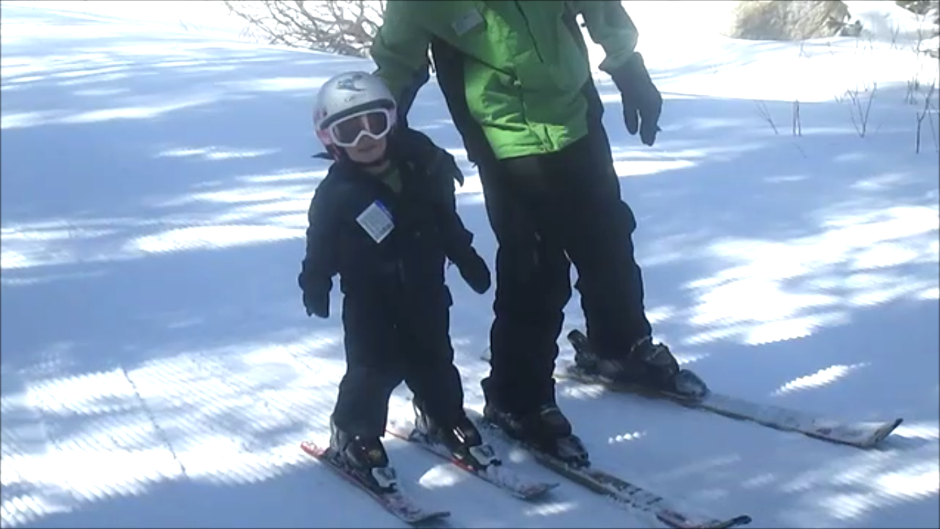 Ezra skiing